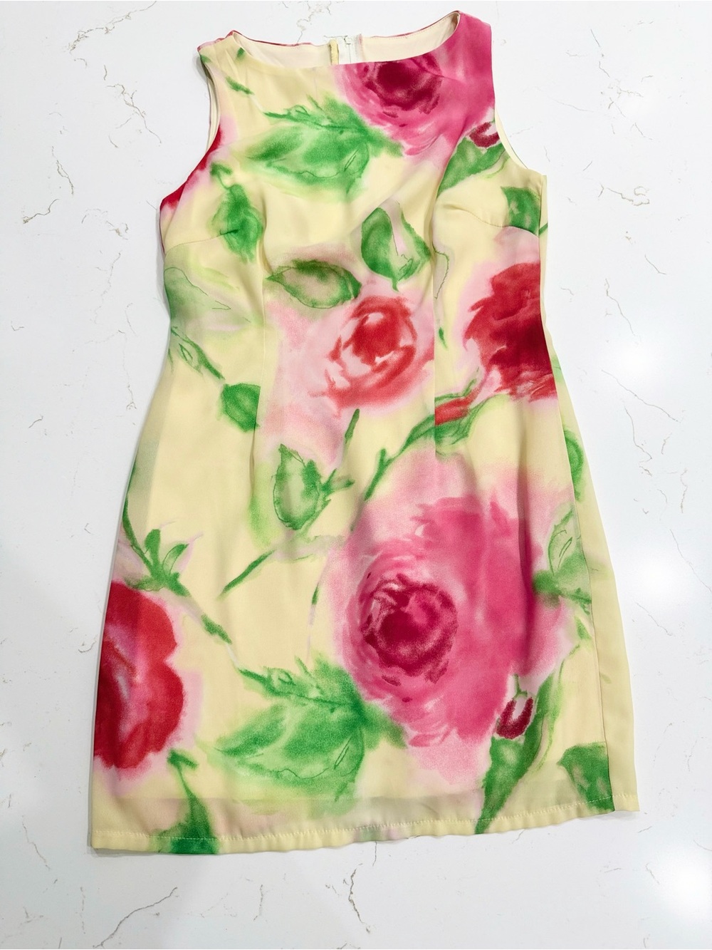 Made in the USA🇺🇸 Vintage 90s Frederick’s of Hollywood Watercolor Rose Dress